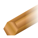 Looser Aluminiumbronze 75 - Sechskantstange SW 14 h12, CuAl10Ni5Fe4 DIN EN 12163